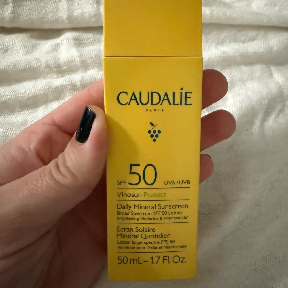 Caudalie Daily Mineral Sunscreen SPF 50 in Bright Yellow Tube